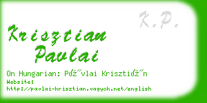 krisztian pavlai business card